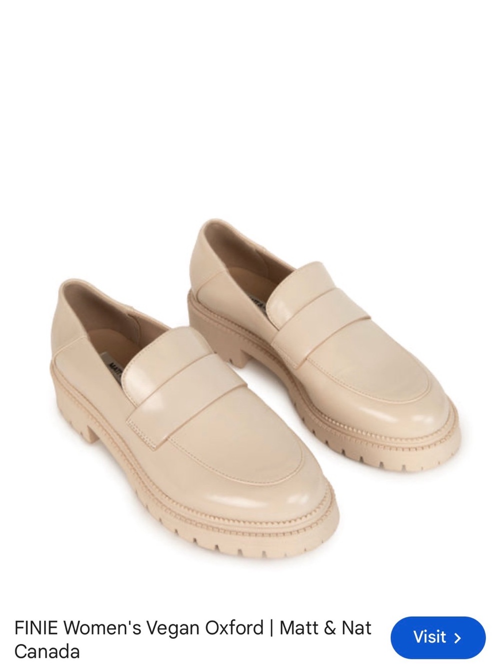 Matt & Nat FINIE Women's Vegan Loafers in Beige